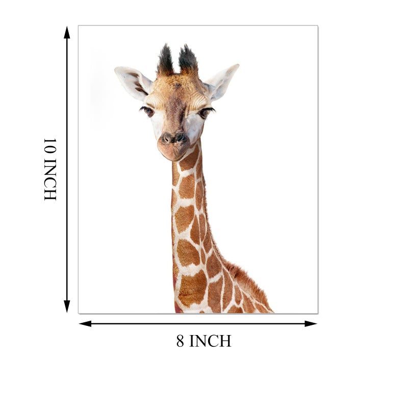 calmart Set of 6 Baby Safari Nursery Wall Decor - Picture Cute Animal Wall Prints on Canvas  under 20 dollars gifts for Baby Boys and Girls Room  UNFRAMED Wall Art(8 x 10 inch) - Image 3